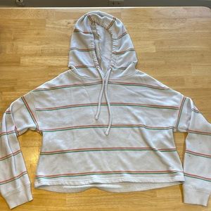 Semi-Cropped, Striped sweatshirt.